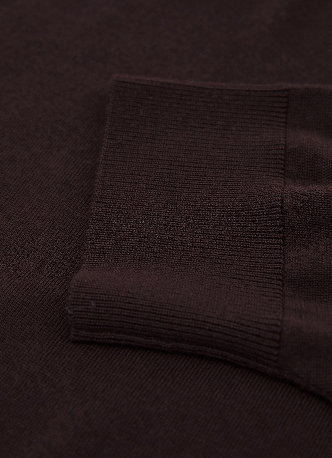 Reiss SIENNA Ultra-Soft Merino Wool Funnel-Neck Top - detail 4 donkerbruin
