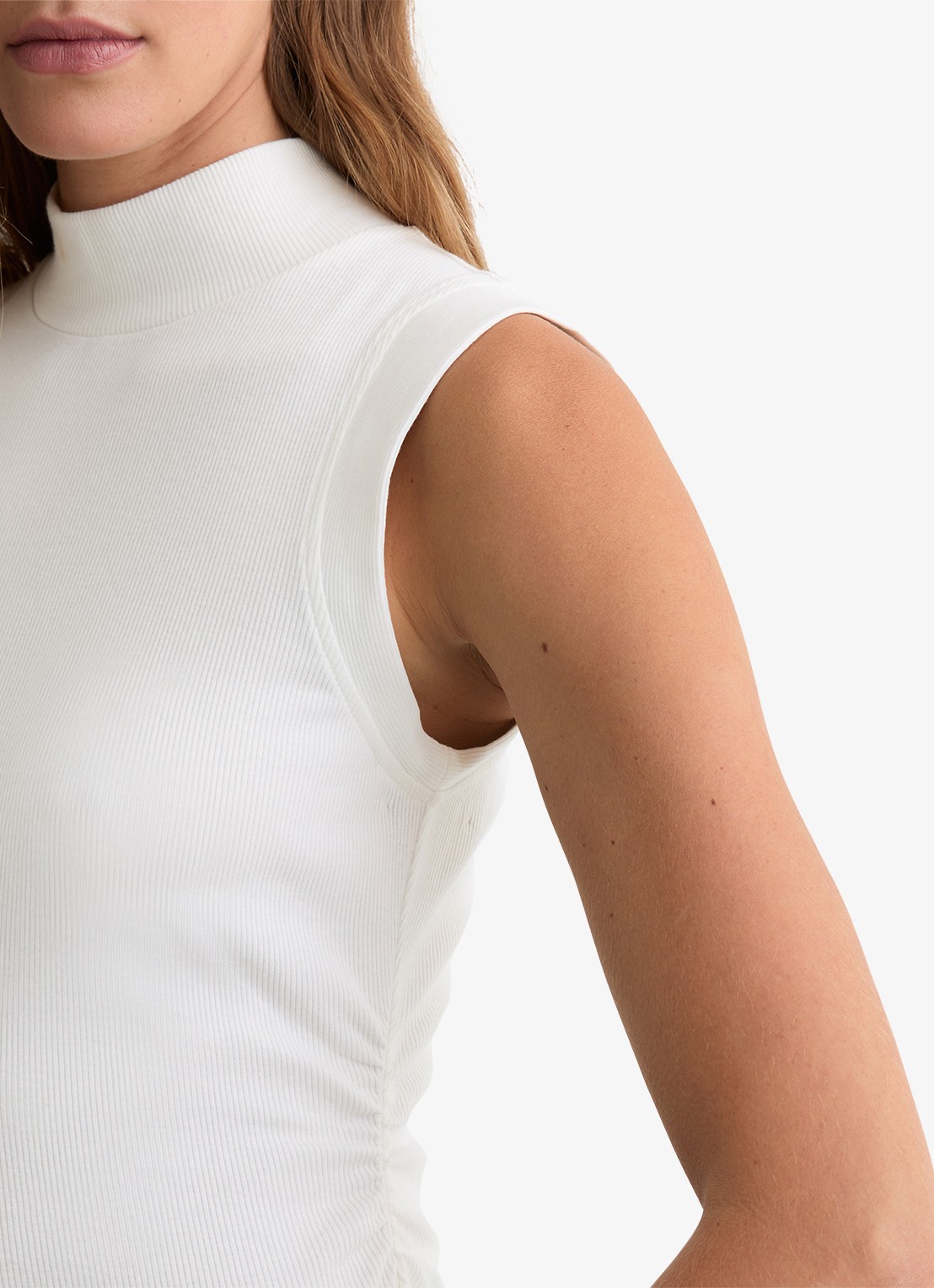 Reiss Simon ribgebreide top met opstaande kraag - detail 3 wit