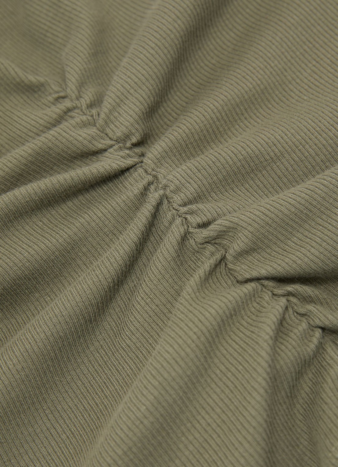 Reiss Simon ribgebreide top met opstaande kraag - detail 2 khaki
