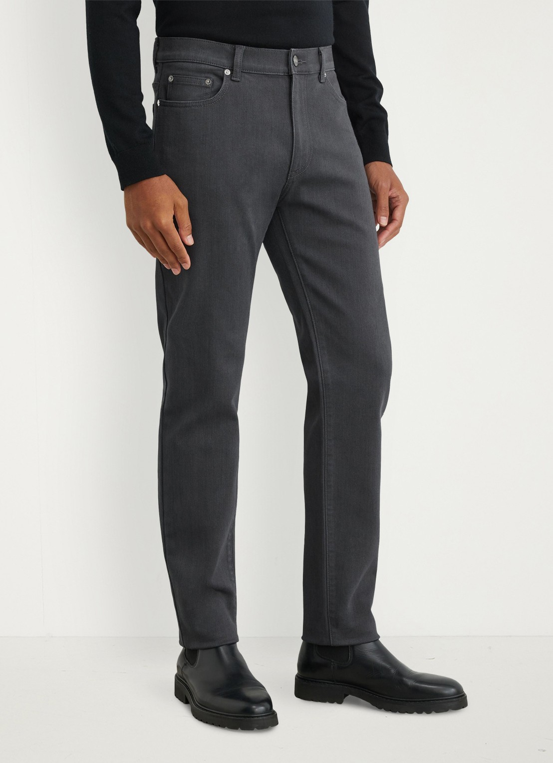 Reiss Slim fit jeans met gekleurde wassing - detail grijs
