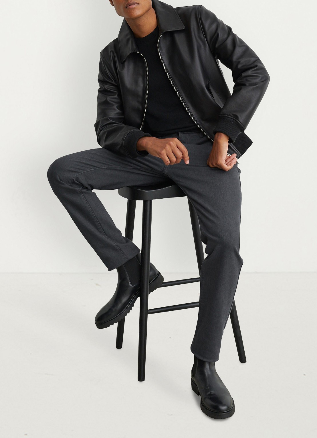 Reiss Slim fit jeans met gekleurde wassing - detail 2 grijs