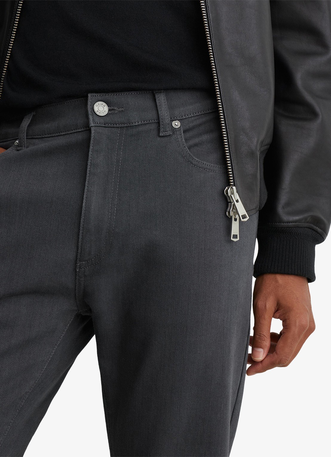 Reiss Slim fit jeans met gekleurde wassing - detail 3 grijs