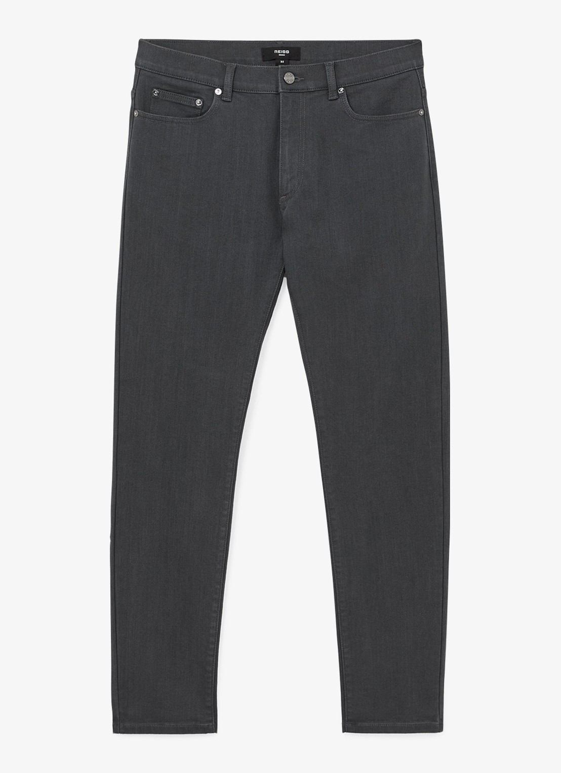 Reiss Slim fit jeans met gekleurde wassing - voorkant 7 grijs