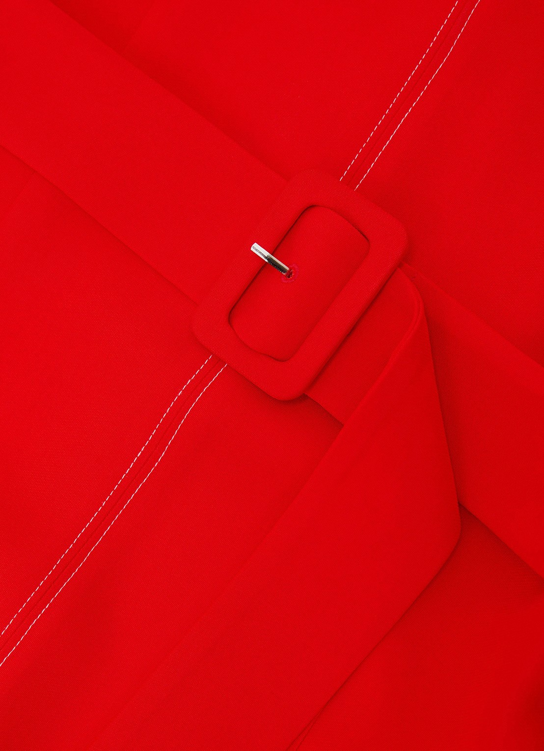 Reiss Sloane midi jurk met ceintuur - detail 6 rood