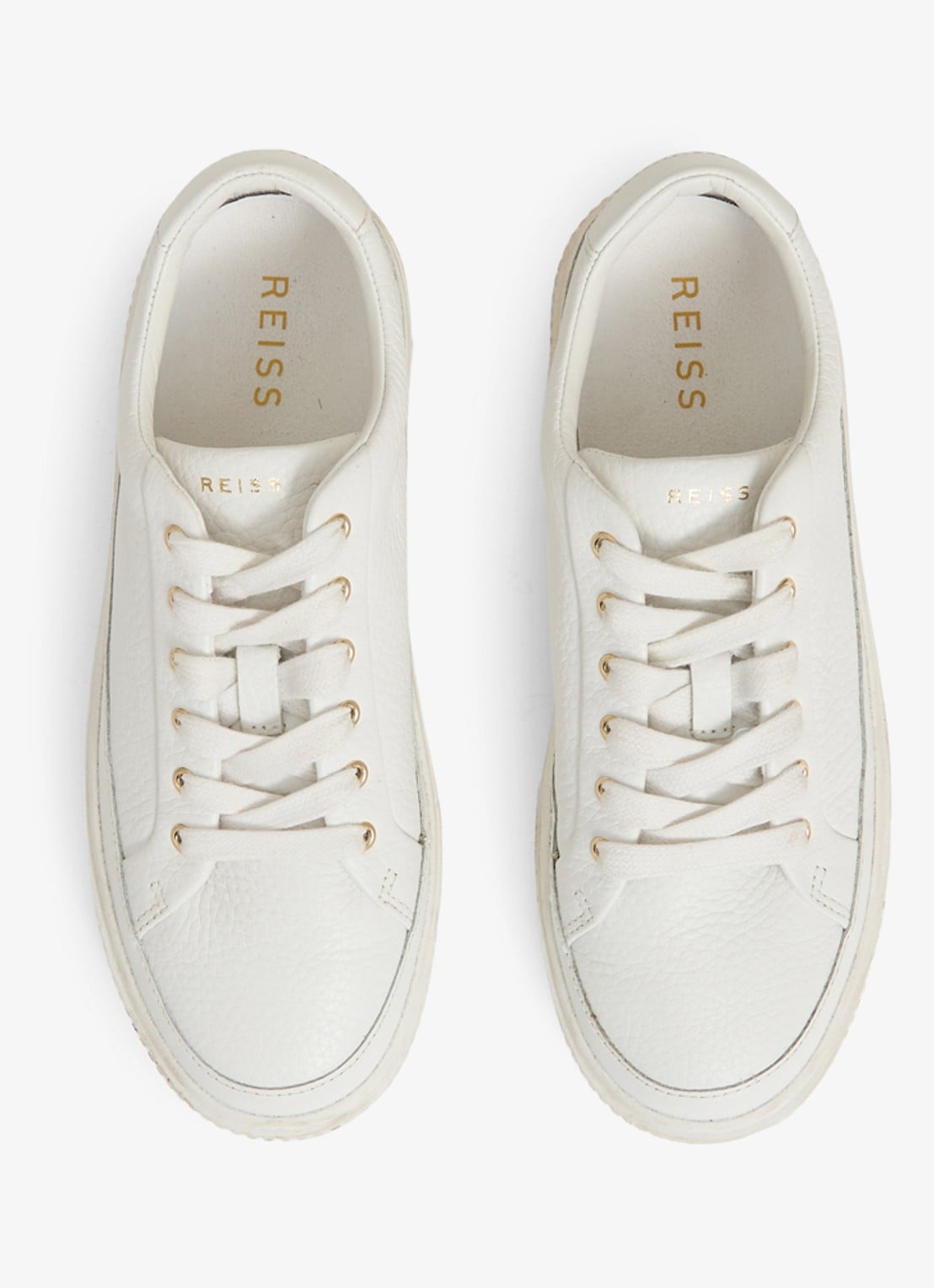 Reiss Sneaker met logo - detail 3 wit