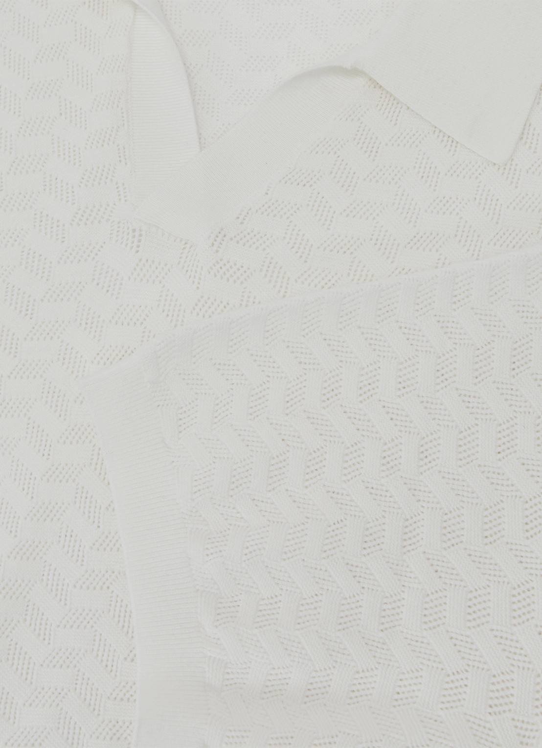 Reiss Sol regular fit polo met structuur - detail 3 white / wit