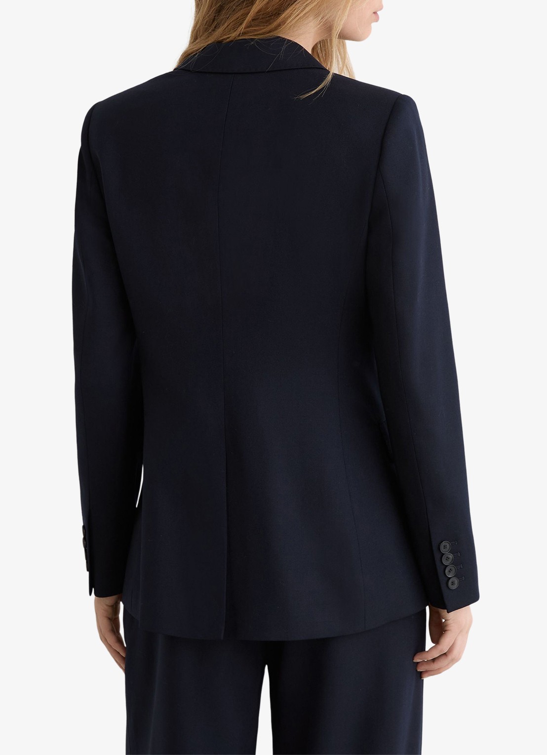 Reiss Solene double-breasted blazer met klepzakken - achterkant donkerblauw