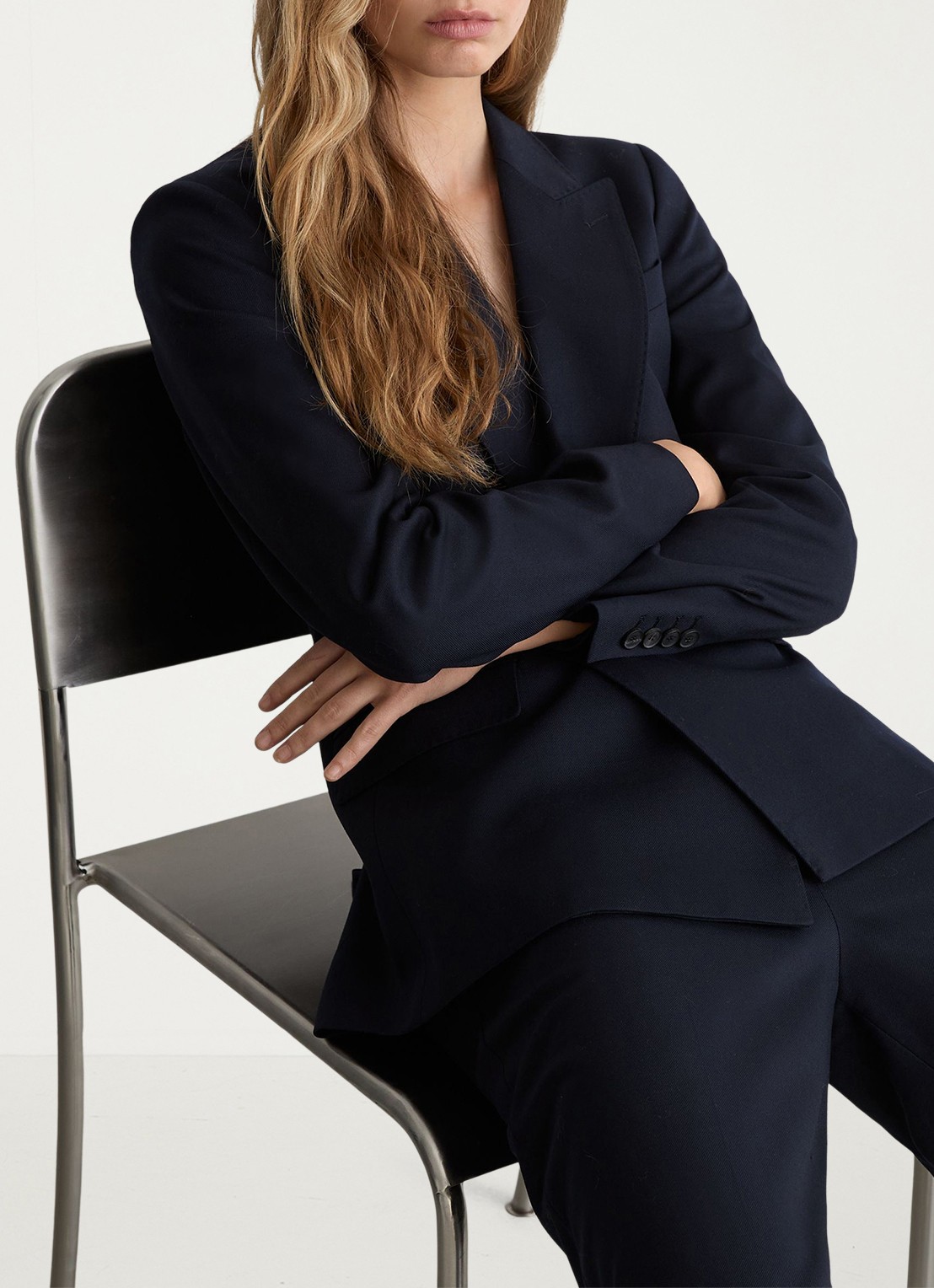 Reiss Solene double-breasted blazer met klepzakken - detail 4 donkerblauw