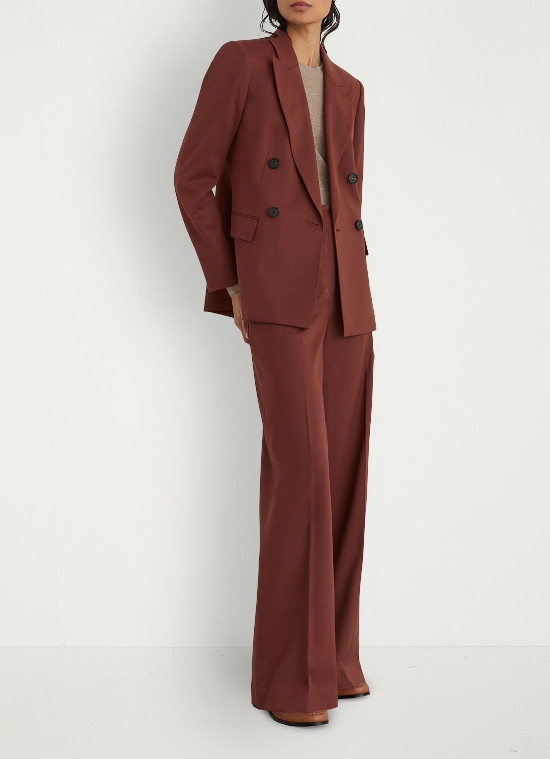 Reiss Solene double-breasted blazer met klepzakken - detail 3 steenrood