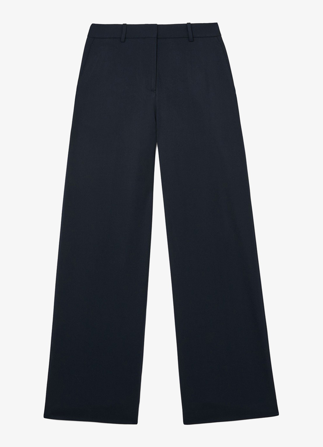Reiss Solene high waist loose fit pantalon - voorkant 5 donkerblauw