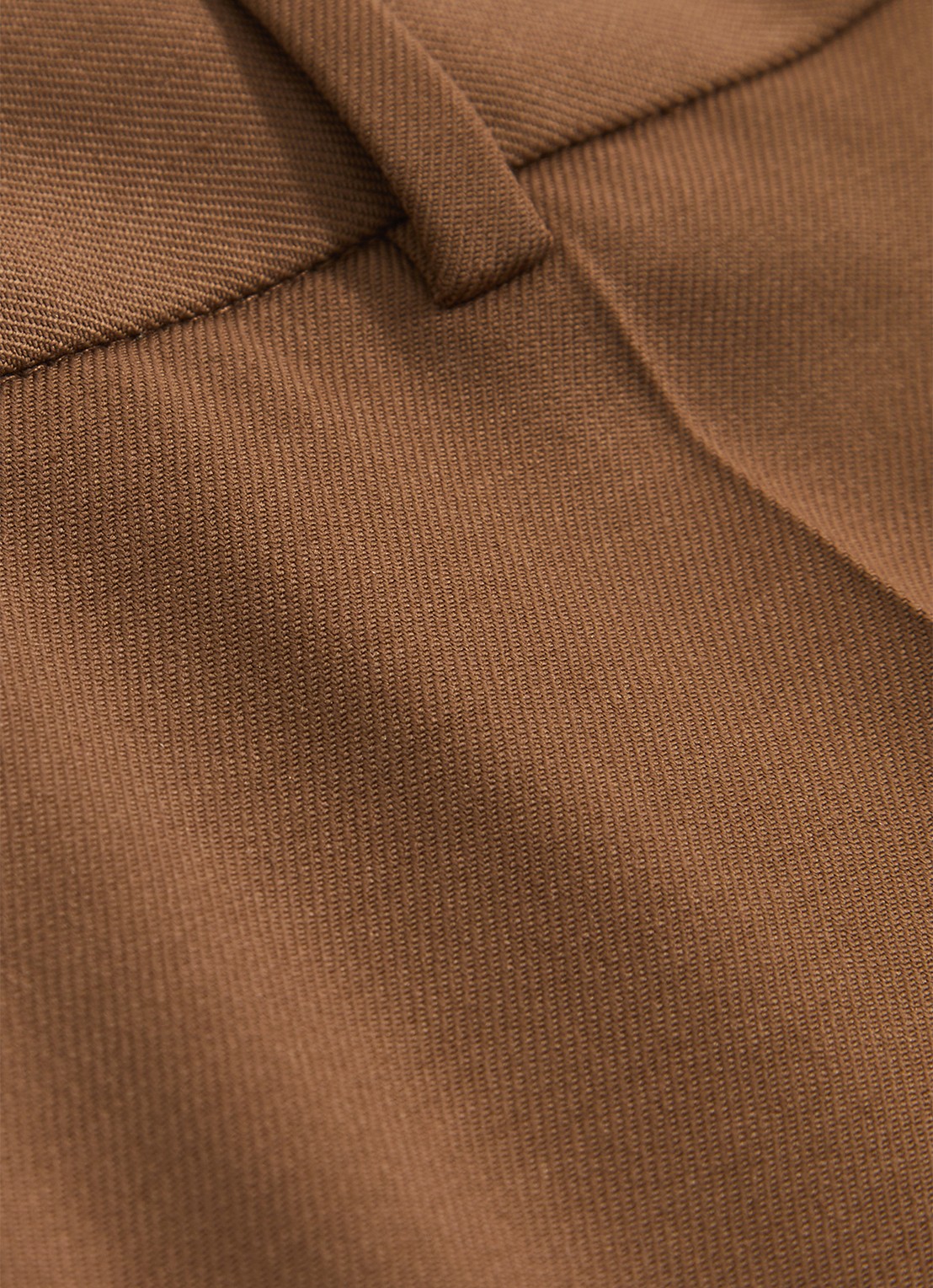 Reiss SOLENE Wool-Blend Wide-Leg Suit Trousers - detail 3 hazelnootbruin