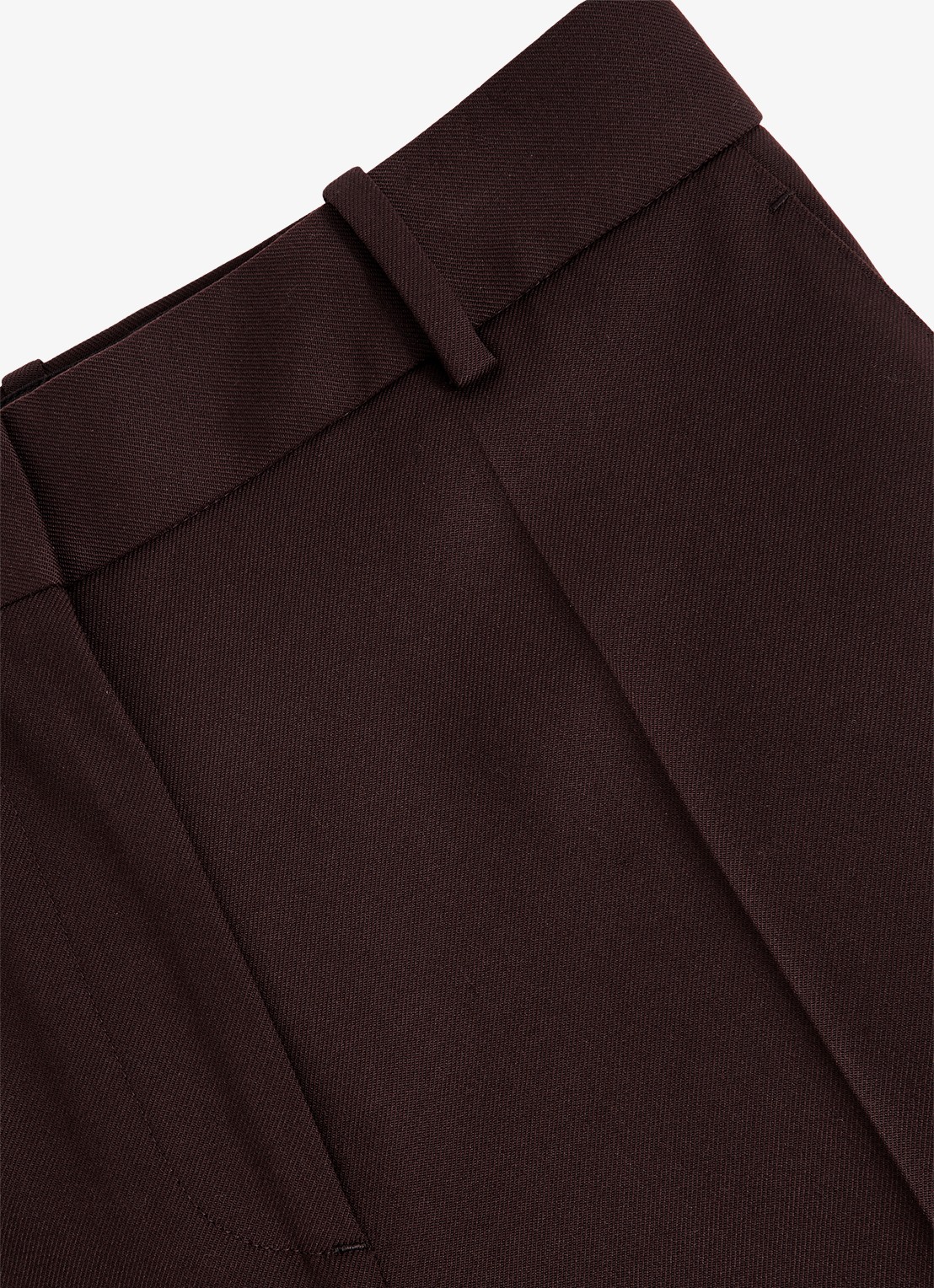 Reiss SOLENE Wool-Blend Wide-Leg Suit Trousers - detail 3 aubergine