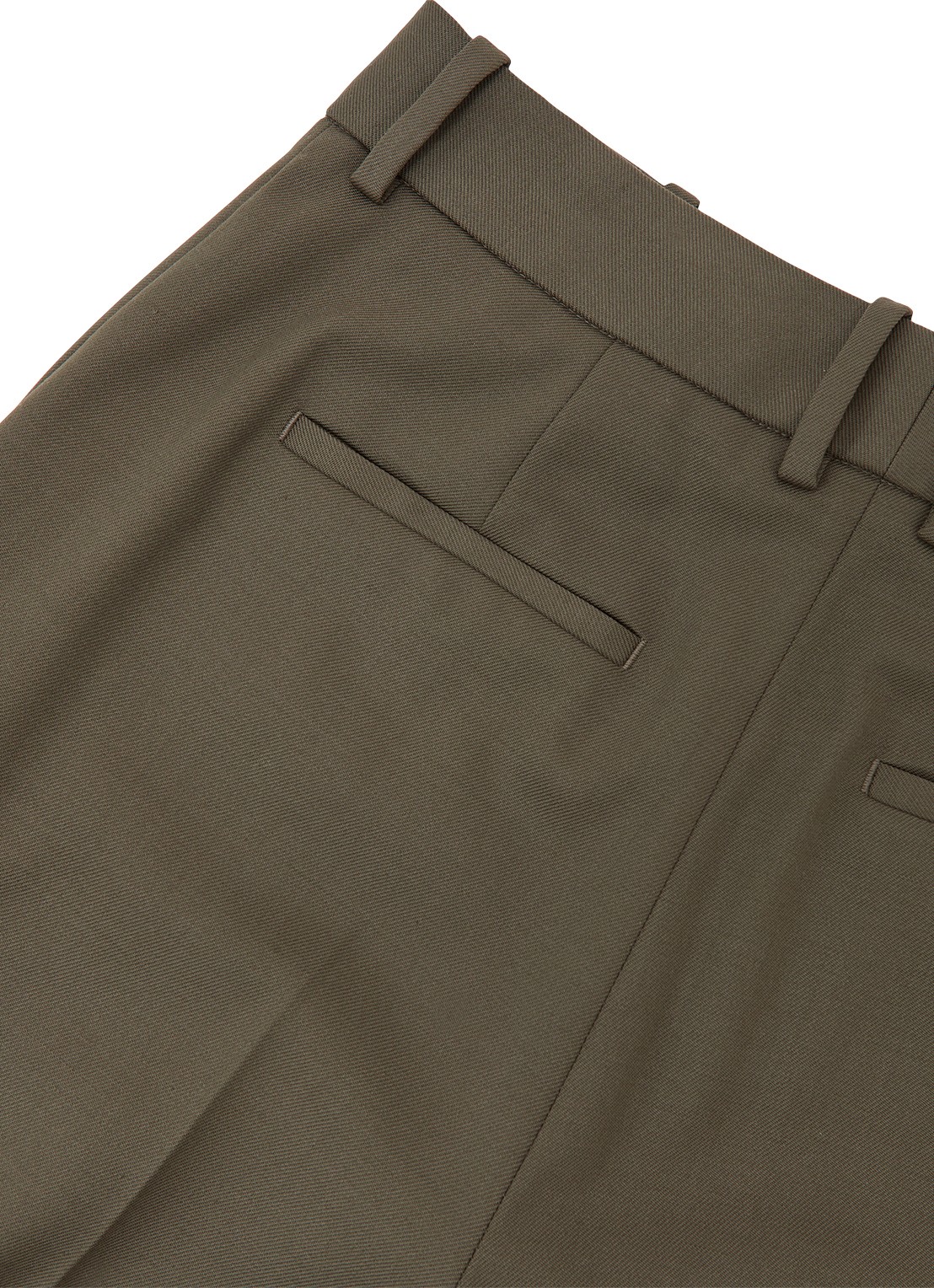 Reiss SOLENE Wool-Blend Wide-Leg Suit Trousers - detail 4 groen