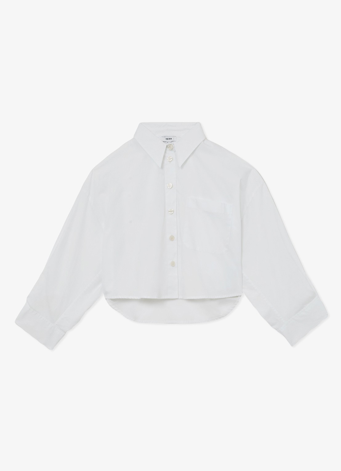 Reiss Solenge blouse met borstzak - voorkant 5 wit