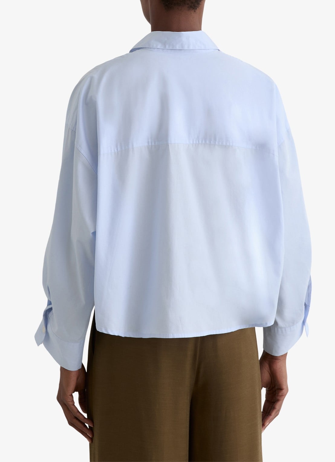 Reiss Solenge blouse met borstzak - achterkant 6 lichtblauw