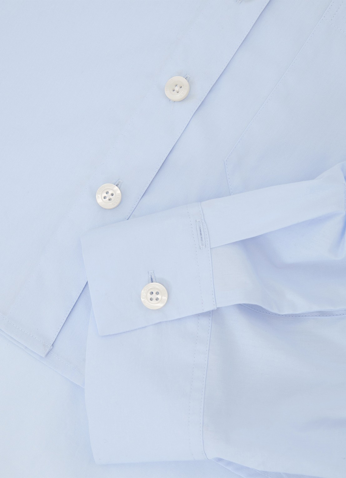 Reiss Solenge blouse met borstzak - detail 5 lichtblauw