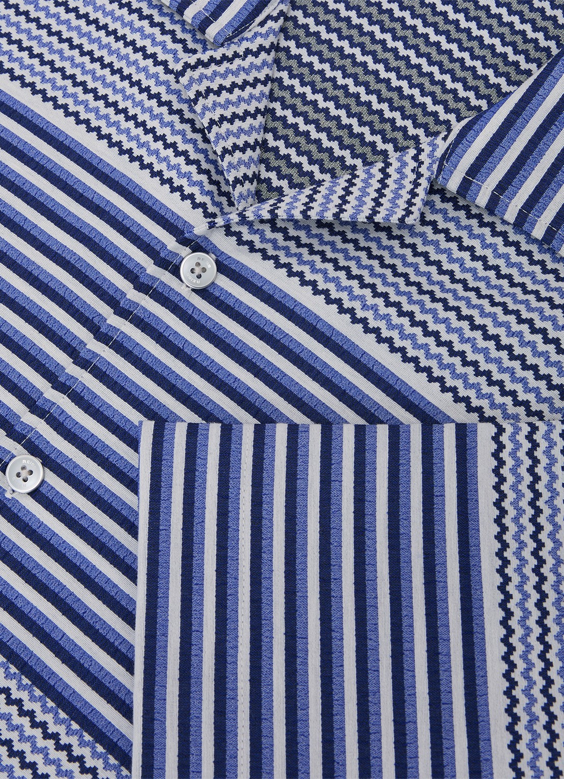 Reiss Solstice overhemd met streepprint - detail 7 blauw