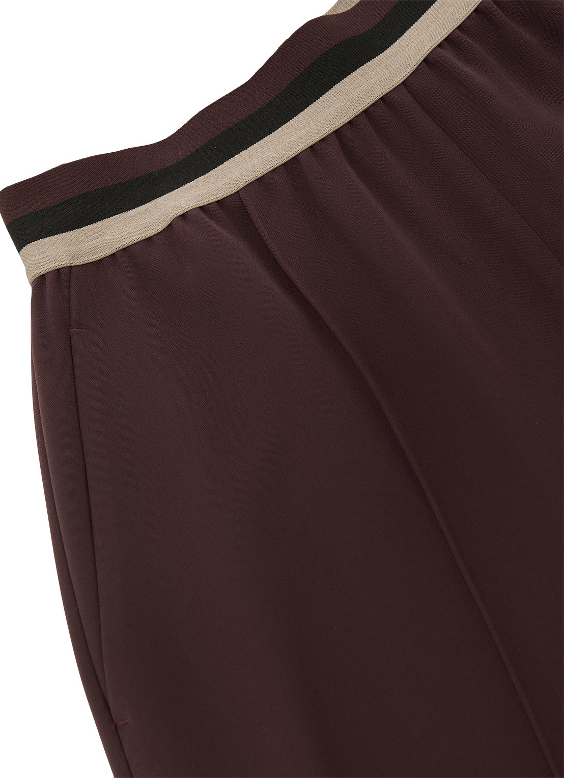 Reiss Sonnie high waist wide fit broek met steekzakken - detail 4 bordeauxrood