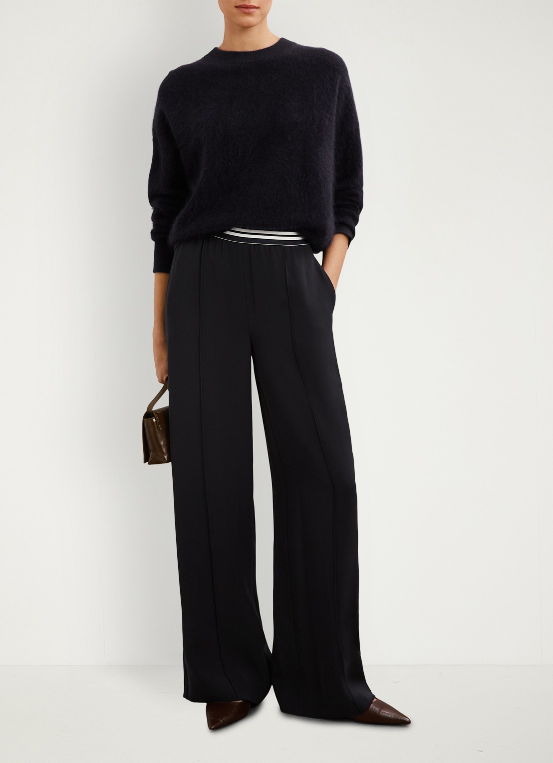 Reiss Sonnie high waist wide fit broek met steekzakken - detail 2 blauw
