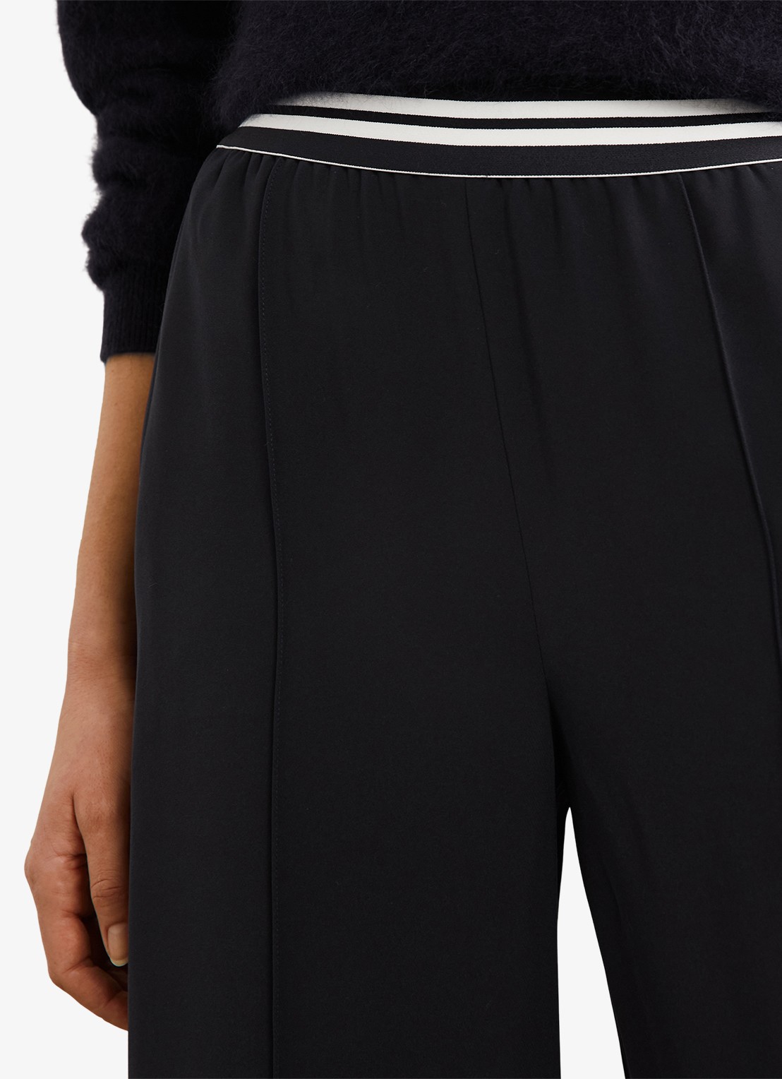Reiss Sonnie high waist wide fit broek met steekzakken - detail 3 blauw