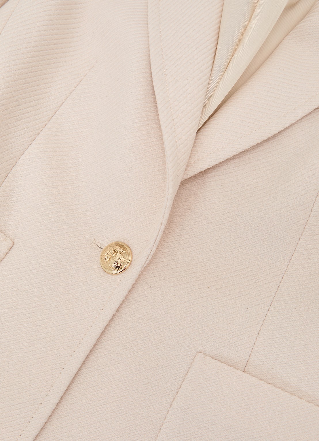 Reiss Soren single-breasted blazer in wolblend - detail 6 creme