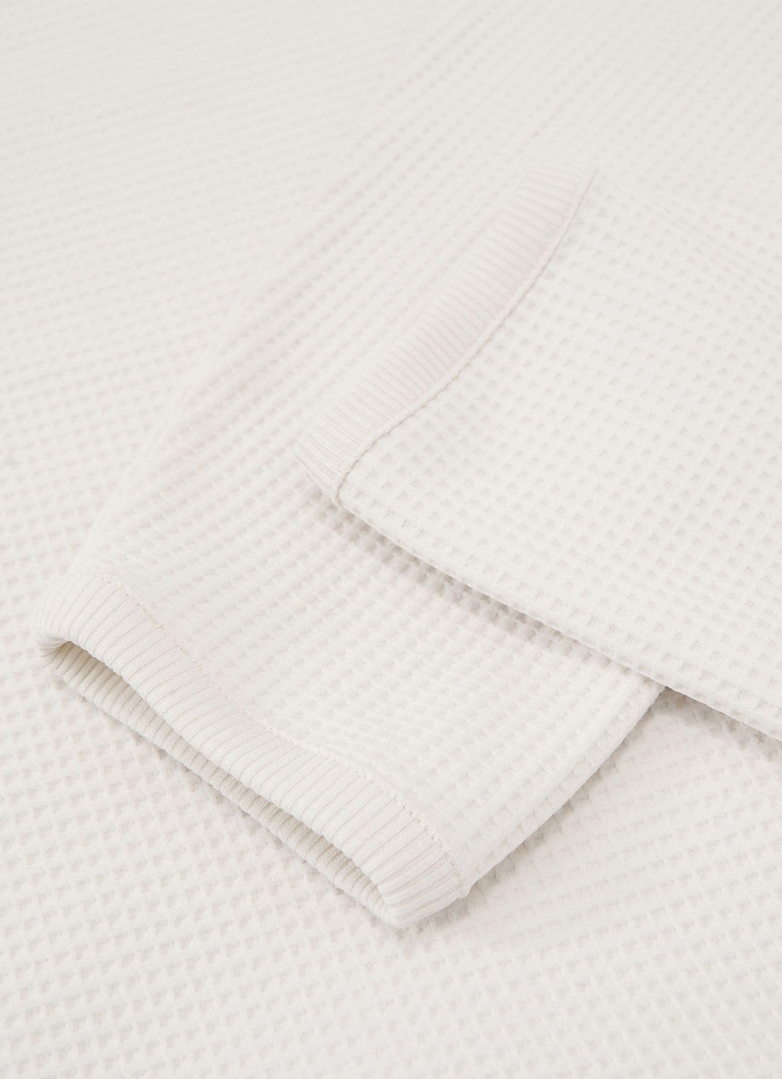 Reiss Soren sweater met wafelstructuur - detail 6 gebroken wit
