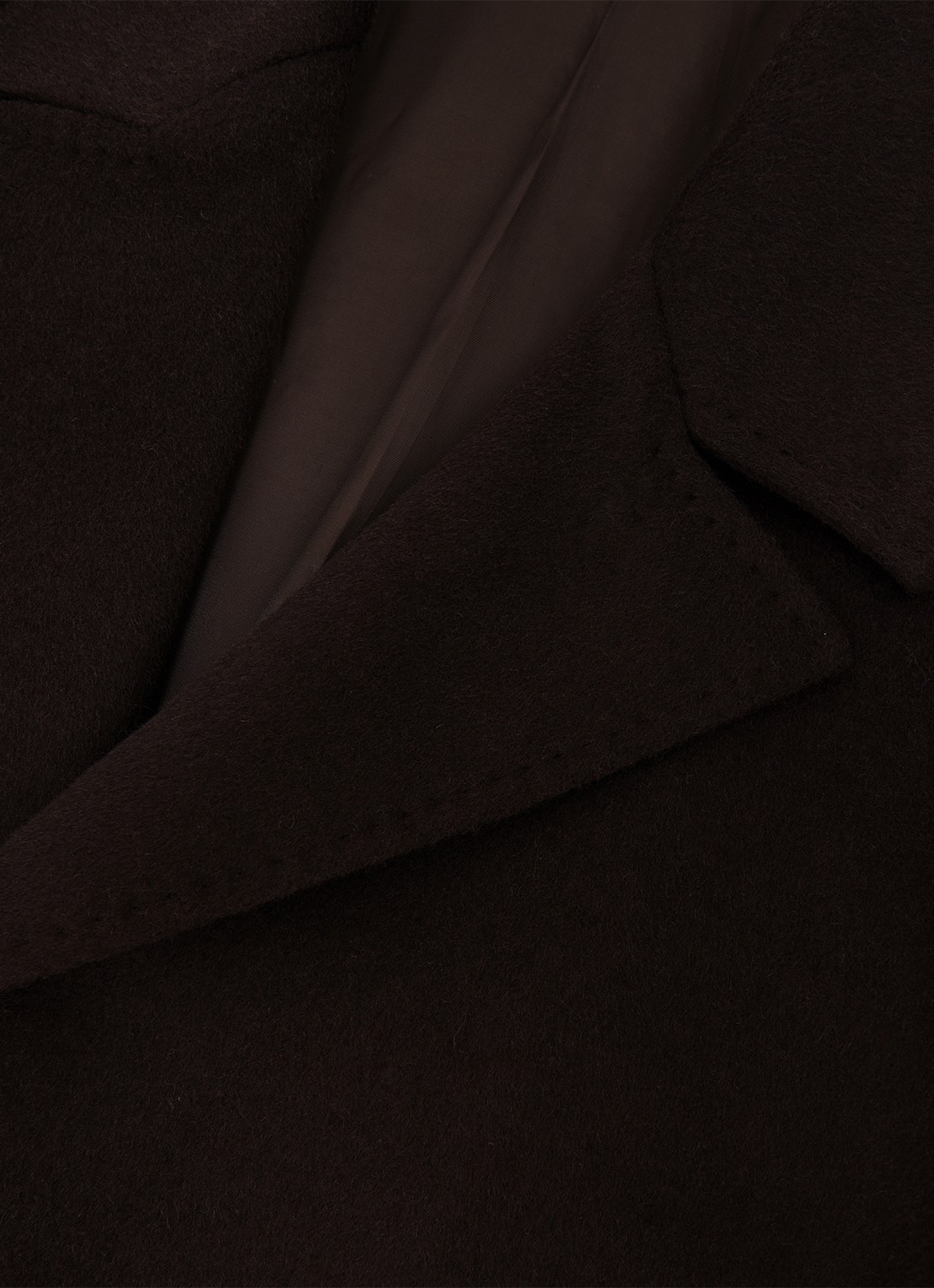 Reiss Squire mantel in wolblend met steekzakken  - detail 6 donkerbruin