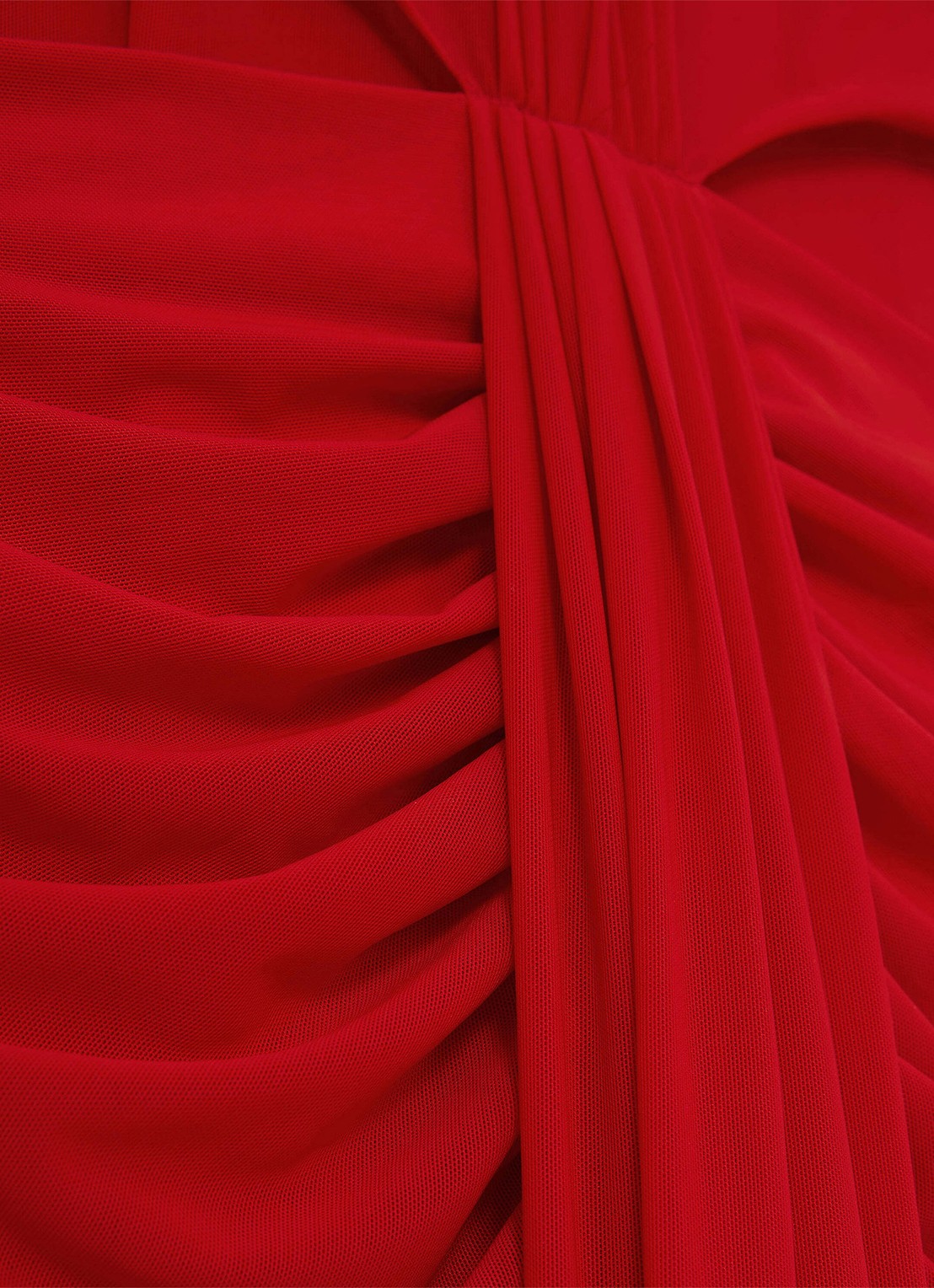 Reiss Starla maxi jurk met ruches - detail 6 rood