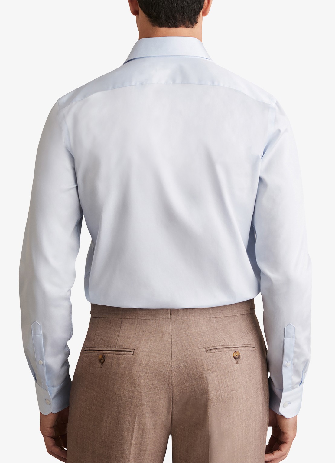 Reiss Storm slim fit overhemd van katoen - achterkant 3 lichtblauw