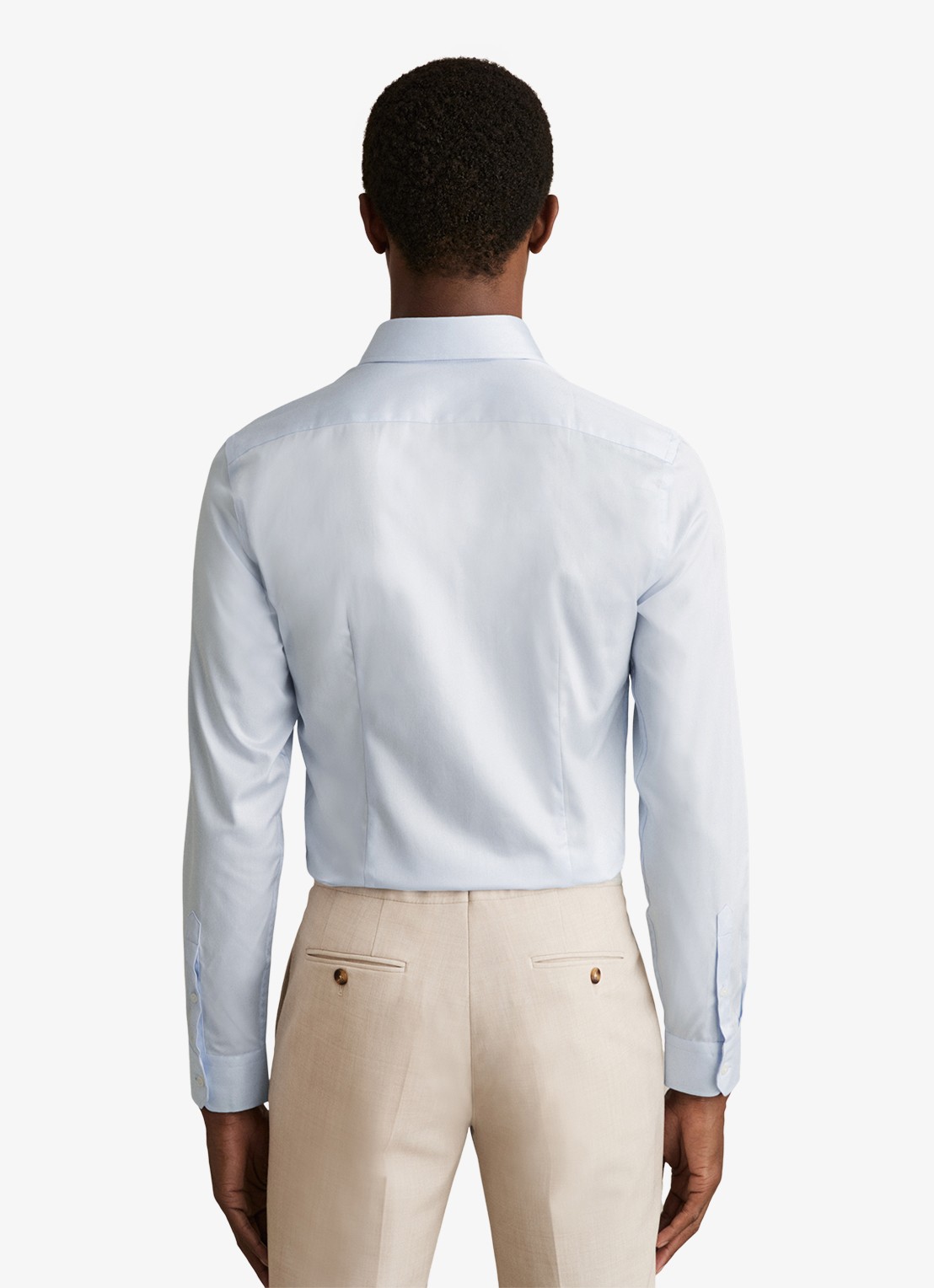 Reiss Storm slim fit overhemd  - achterkant 6 lichtblauw