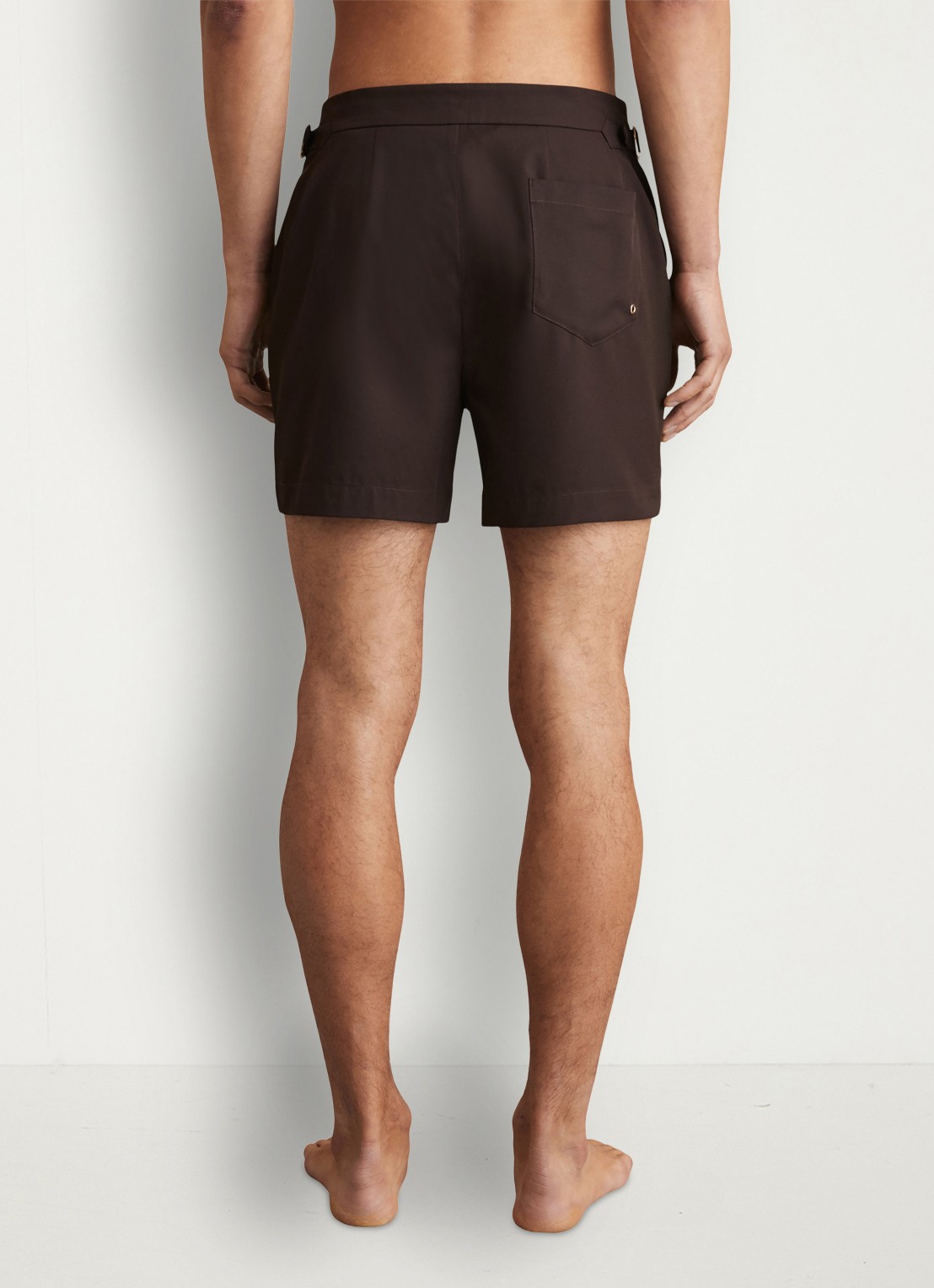 Reiss SUN Side-Adjuster Swim Shorts - achterkant chocoladebruin