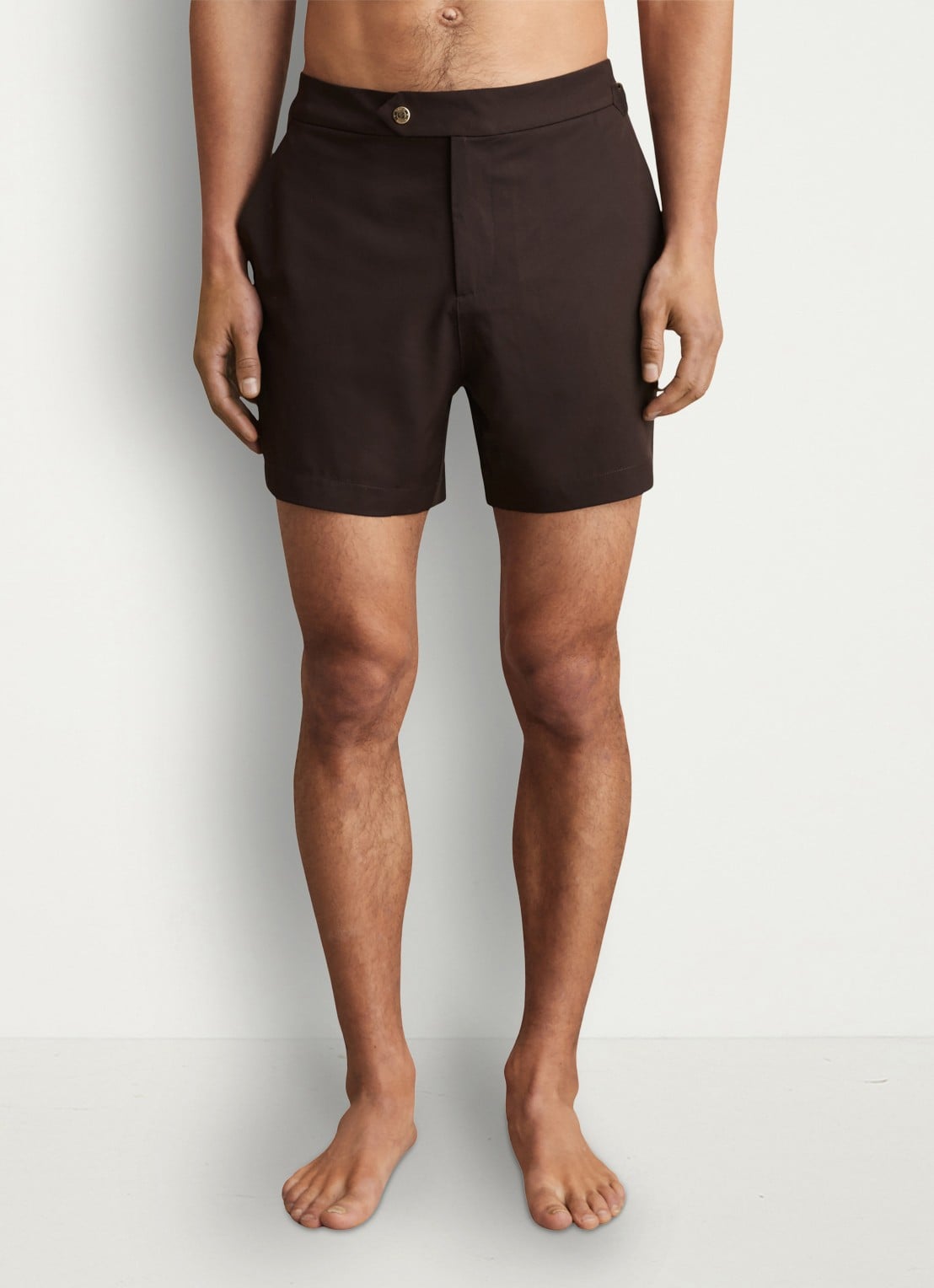 Reiss SUN Side-Adjuster Swim Shorts - detail 4 chocoladebruin
