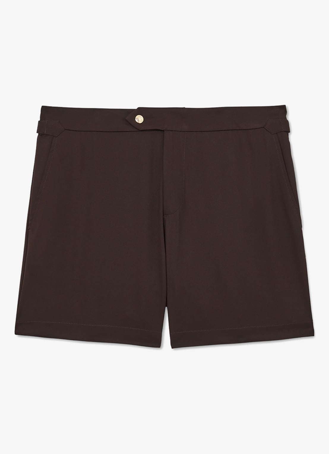 Reiss SUN Side-Adjuster Swim Shorts - voorkant 2 chocoladebruin