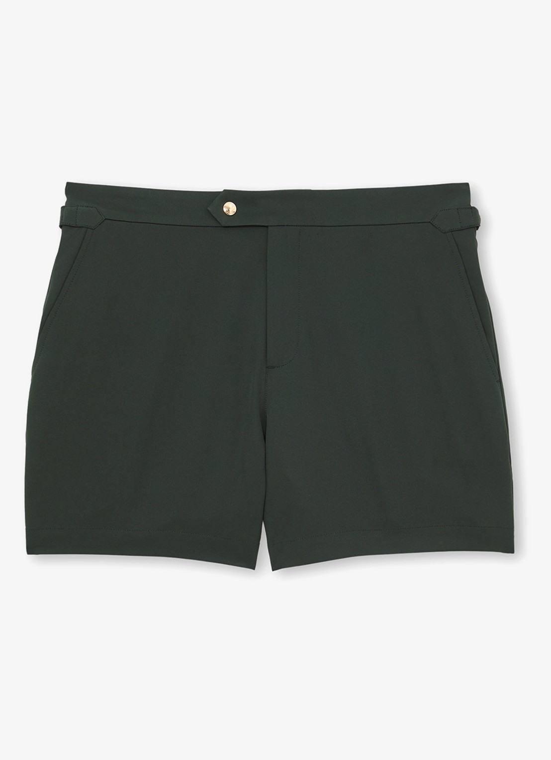 Reiss Sun zwemshort met steekzakken  - voorkant 4 donkergroen