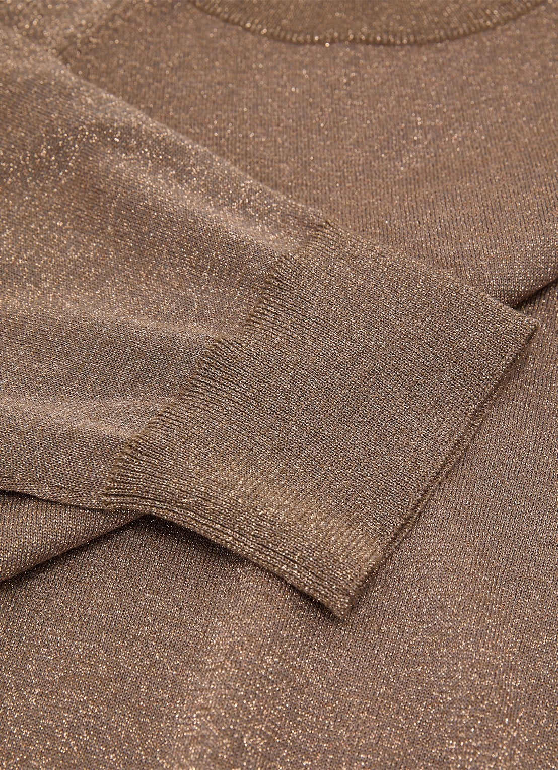 Reiss Susanne top  in wolblend met glitter - detail 3 brons