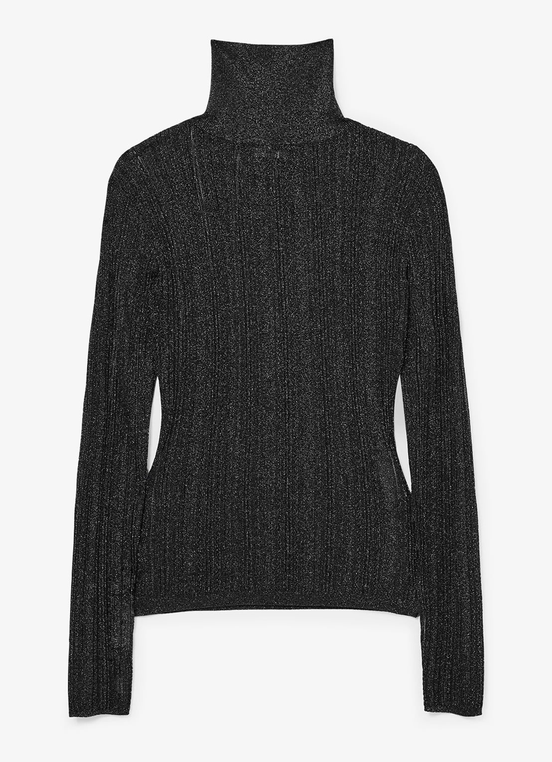 Reiss Sutton semi-transparante coltrui met lurex - voorkant antraciet