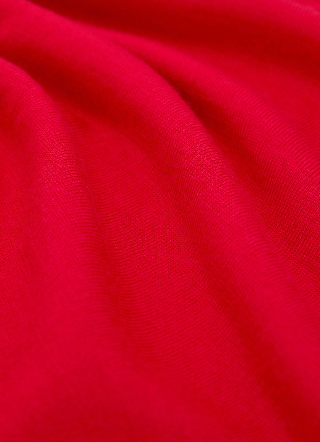 Reiss Suzzie fijngebreid T-Shirt in merino wolblend - detail 3 rood