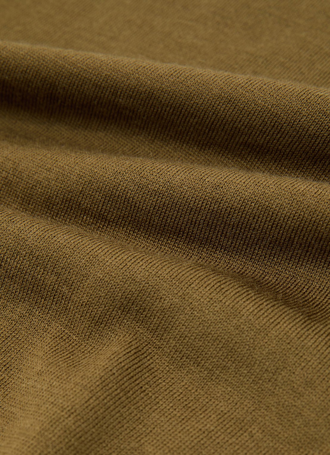 Reiss Suzzie fijngebreid T-Shirt in merino wolblend - detail 6 khaki