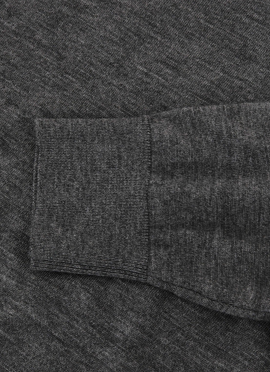 Reiss SUZZIE Ultra-Soft Merino Wool Crew-Neck T-Shirt - detail 6 donkergrijs