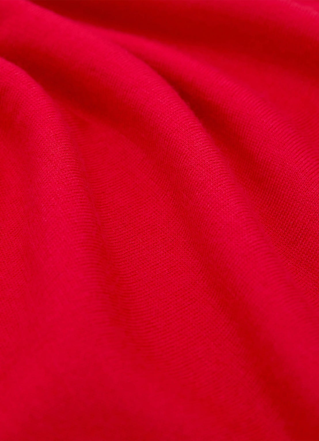 Reiss SUZZIE Ultra-Soft Merino Wool Crew-Neck T-Shirt - detail 3 rood