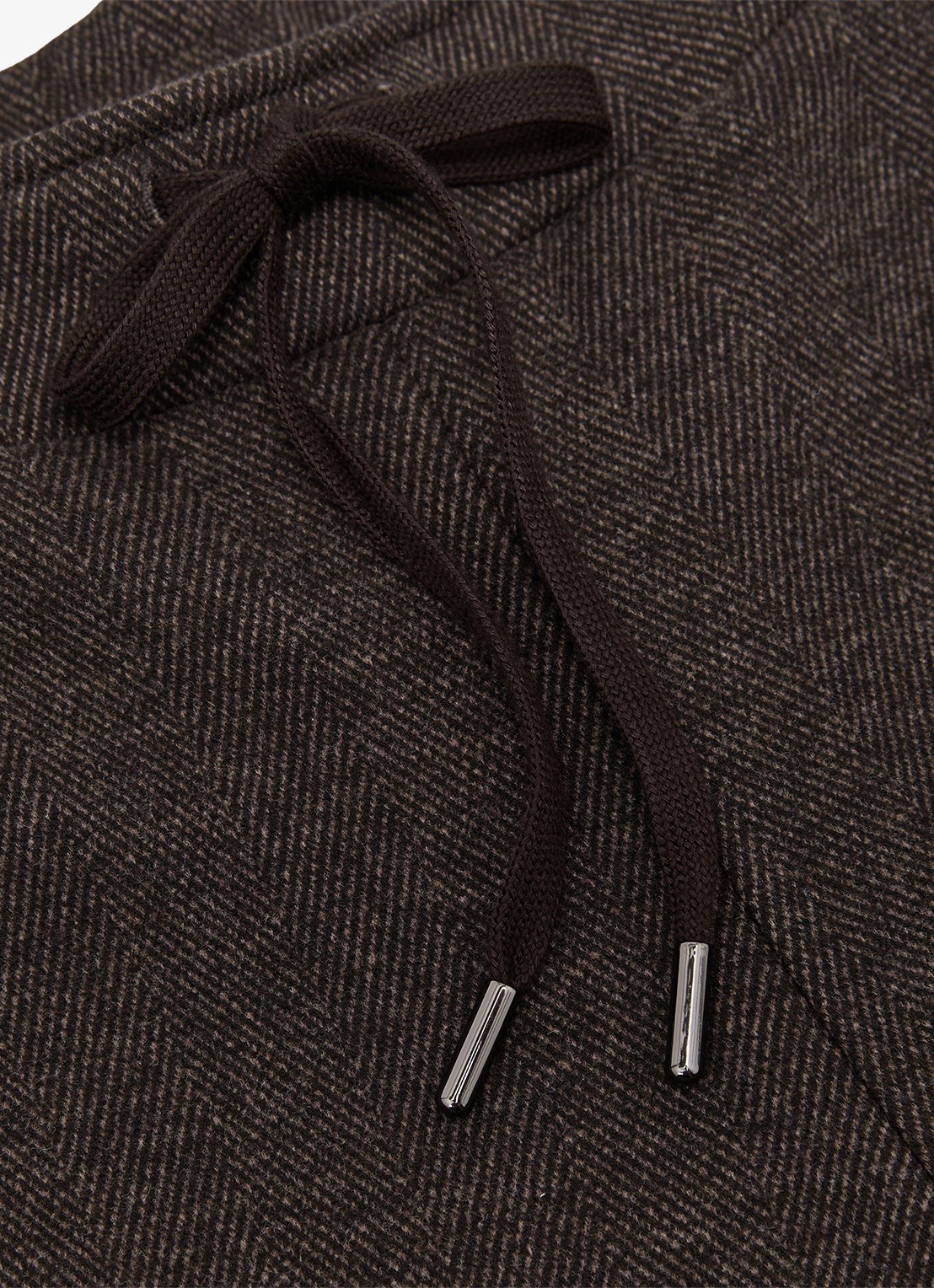 Reiss Sylvie mid waist wide leg joggingbroek  - detail 6 donkerbruin