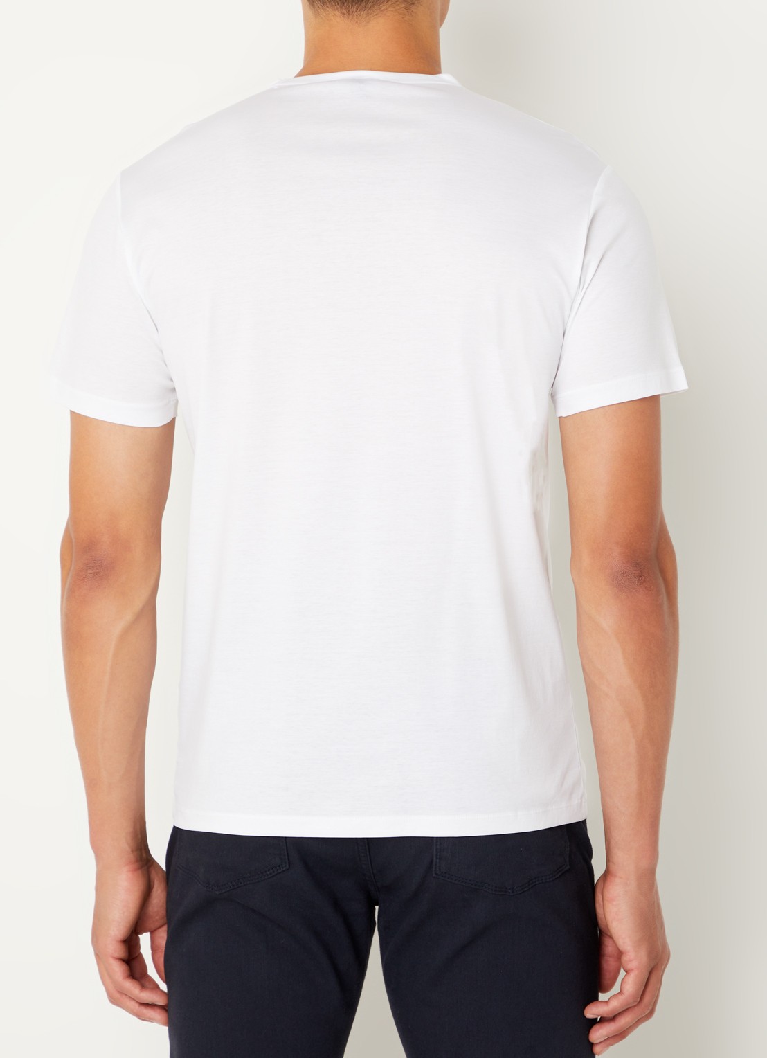 Reiss T-shirt van pima katoen  - achterkant white / wit