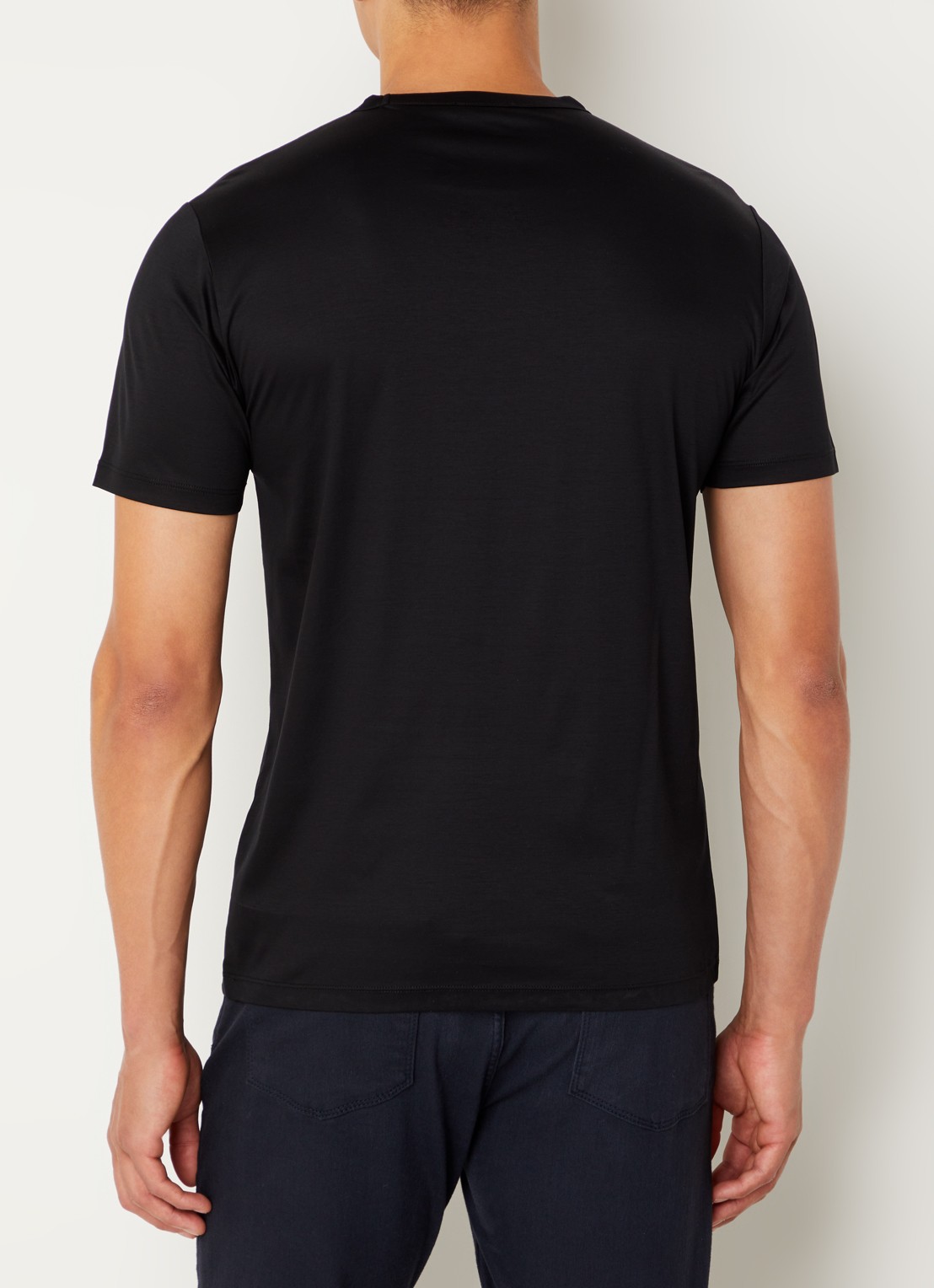 Reiss T-shirt van pima katoen  - achterkant 2 zwart