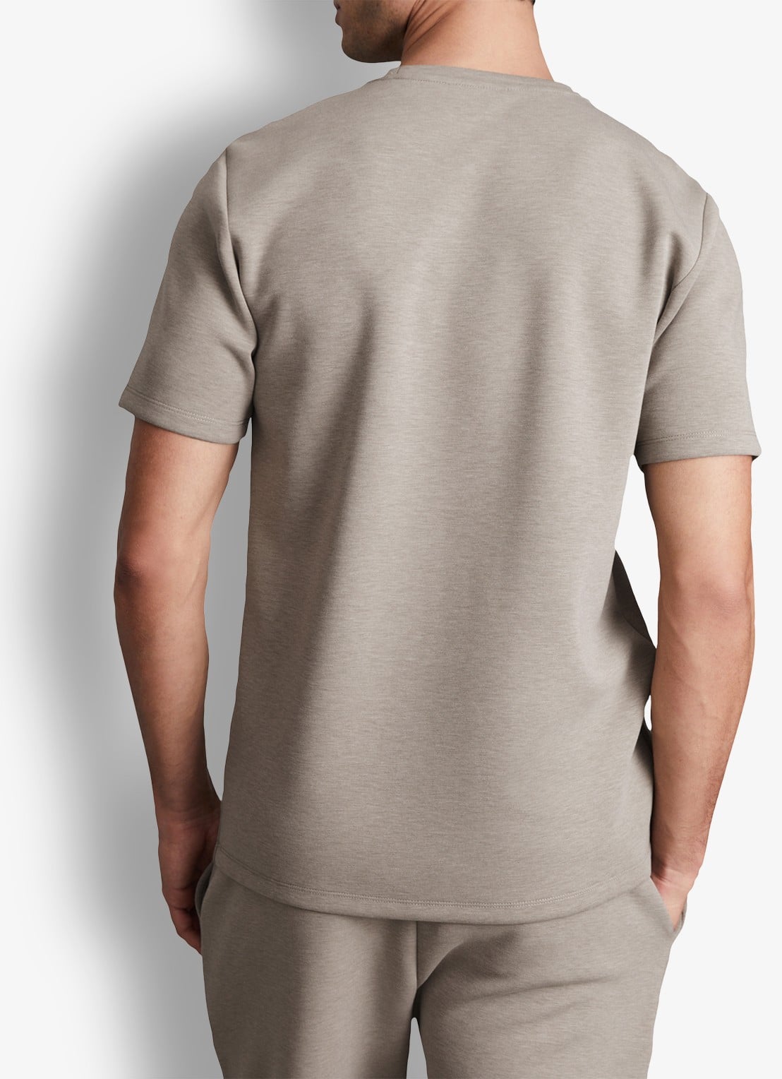 Reiss T-shirt van scuba - achterkant taupe