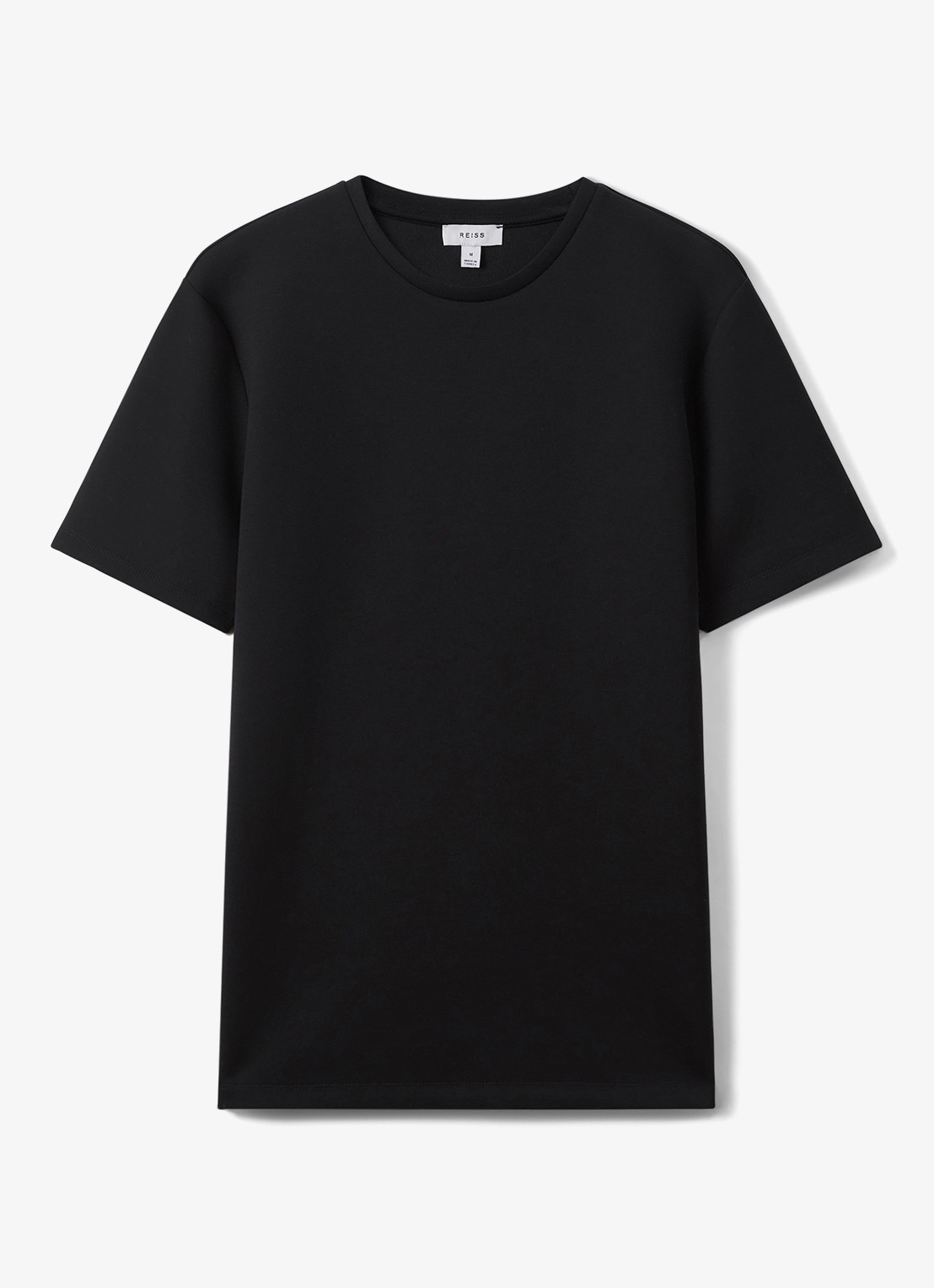 Reiss T-shirt van scuba - voorkant 6 black / zwart