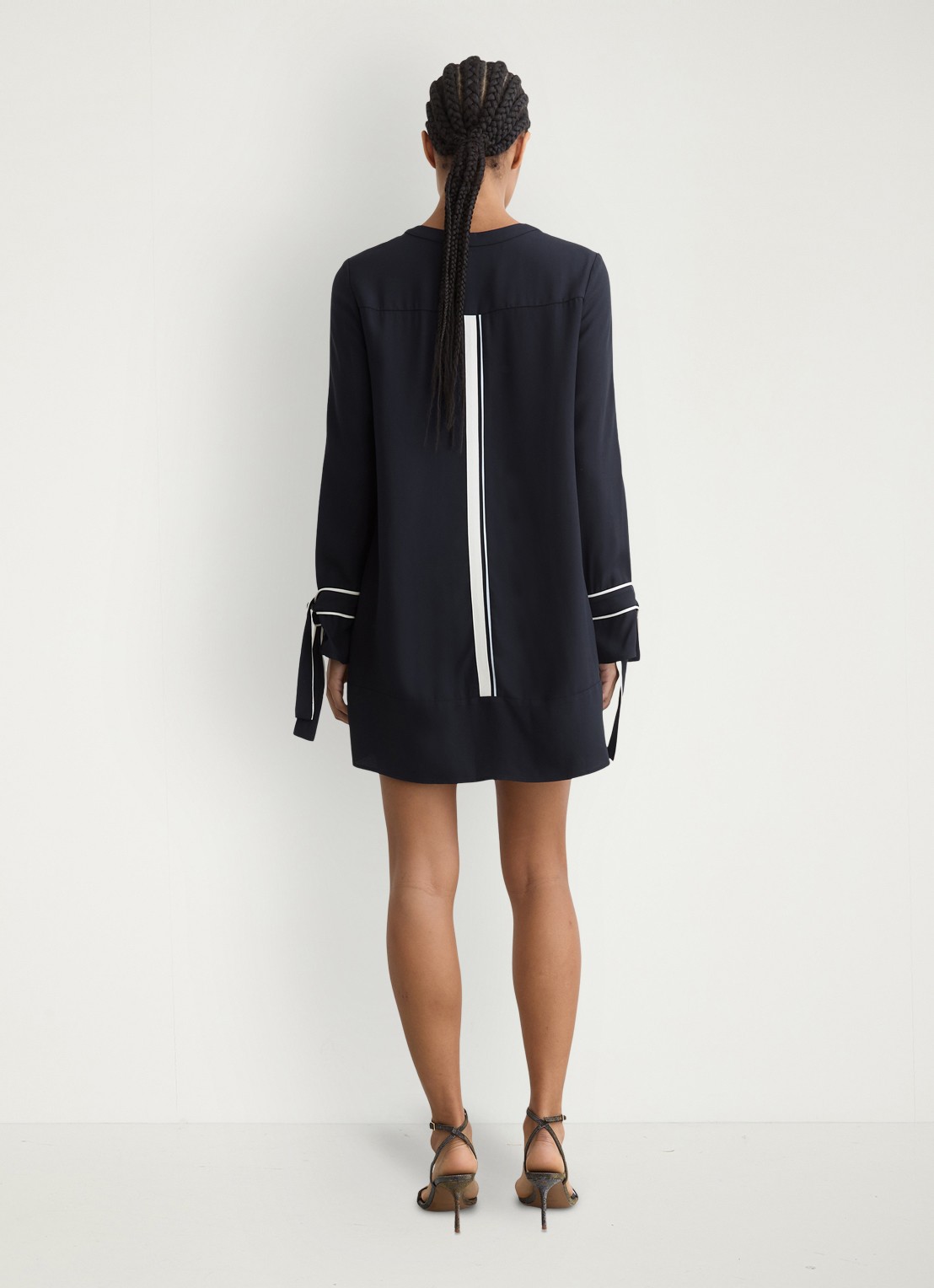 Reiss Tammy mini tuniekjurk  - achterkant 3 donkerblauw