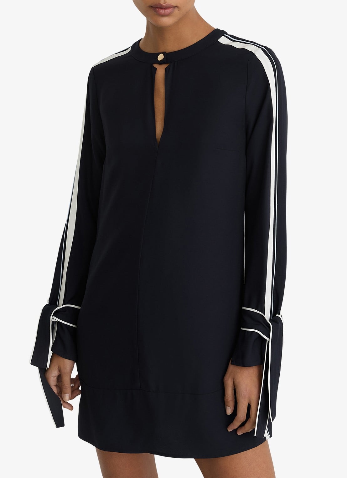 Reiss Tammy mini tuniekjurk  - detail 4 donkerblauw