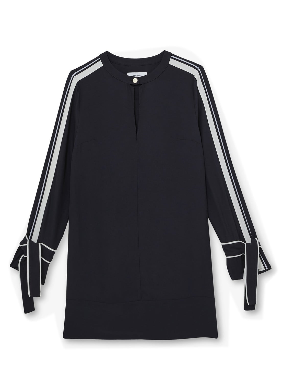 Reiss Tammy mini tuniekjurk  - voorkant donkerblauw