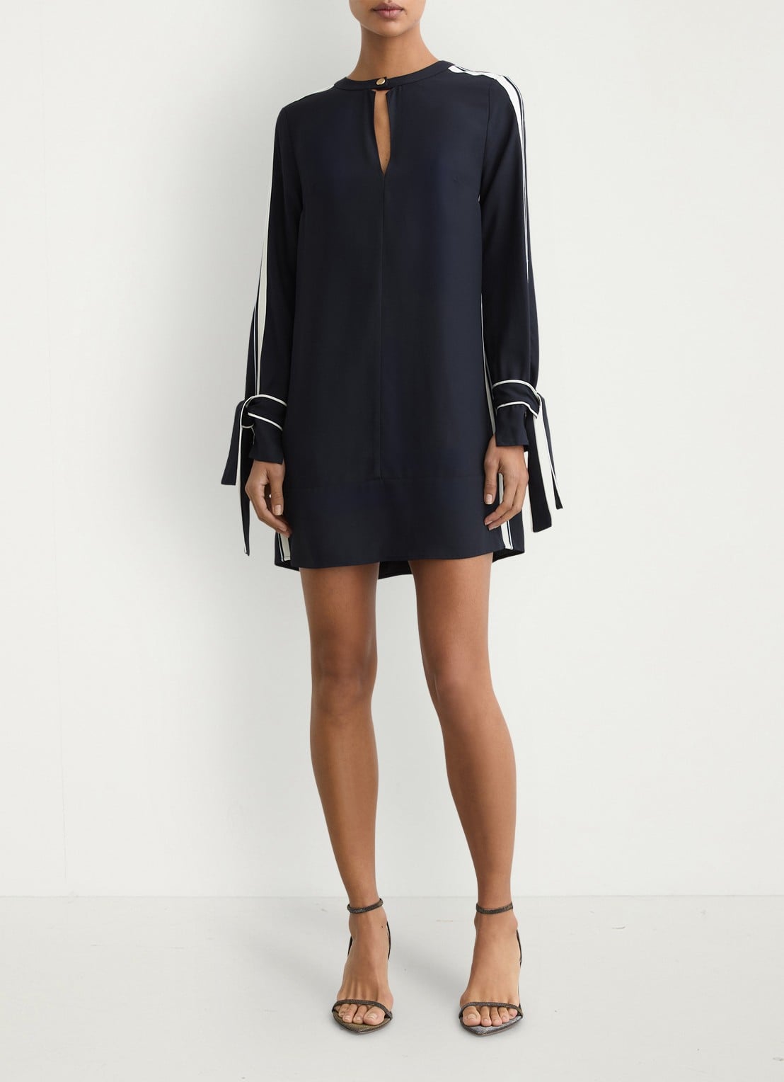 Reiss Tammy mini tuniekjurk  - voorkant 2 donkerblauw
