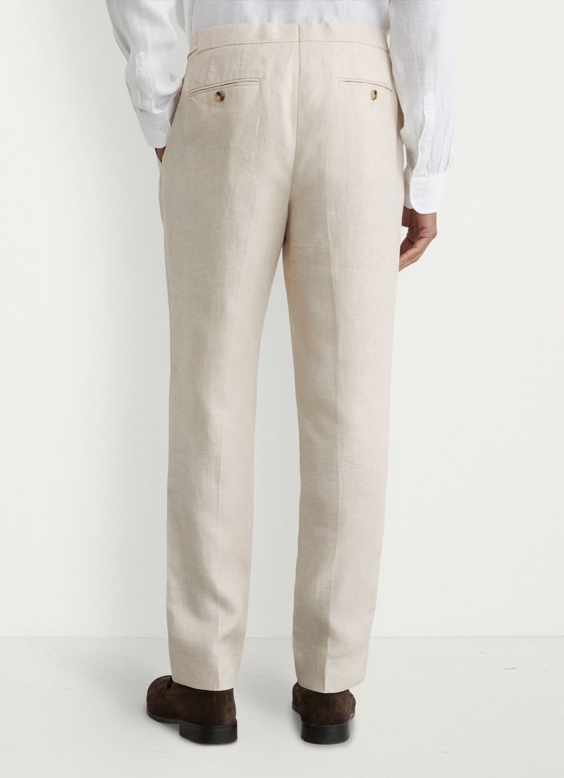 Reiss Tapered fit chino met knoop detail - achterkant stone / beige